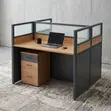 Brown Shared Office Workstation Desk - 4