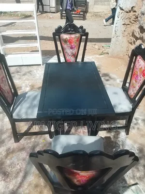 Seti ya Dinning Mpya ya Mstatili - Nyeusi