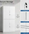 4 Door Lockable Metallic Storage Locker Box - 2