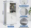 4 Door Lockable Metallic Storage Locker Box - 5