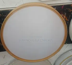 Modern Round LED Ceiling Light with Gold Trim