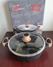 HonHey WOK Granite Partitioned Cooking Pot Casserole 28cm - 2