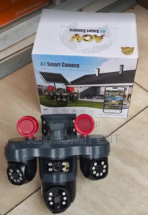 Aov 4-Lens V380 Pro 4G AI Smart Solar Camera