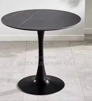 Meza ya Kulia ya Eames ya Mviringo ya 800mm na Msingi wa Metali