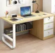 Custom Home Office Computer Desk na Uhifadhi - 4