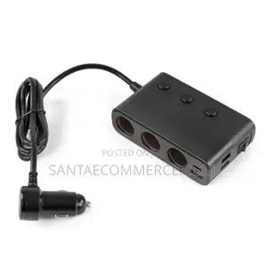 12V/24V Kiendelezi cha Sigara cha Gari chenye USB Mbili