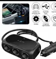 12V/24V Kiendelezi cha Sigara cha Gari chenye USB Mbili - 2