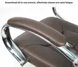 Brown Leather Ergonomic Managerial Desk Chair - 5