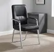 Visitor Chair With Arms - Brown - 4