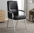 Visitor Chair With Arms - Brown - 5