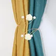 Adjustable Pearl Butterfly Flower Curtain Tiebacks - 3