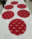 Set ya Vipande 6 vya Placemats za Mviringo za Mti wa Krismasi Nyeupe - 3