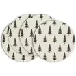 Set ya Vipande 6 vya Placemats za Mviringo za Mti wa Krismasi Nyeupe - 5