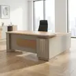 1.8m Executive Brown Office Desk - 5