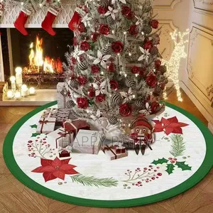 2026 Christmas Tree Skirt - Round Decorative Floor Mat