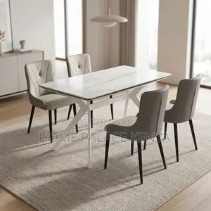 Modern 4 Seater Dining Set - White