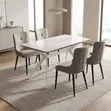 Modern 4 Seater Dining Set - White - 1
