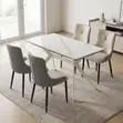 Modern 4 Seater Dining Set - White - 3