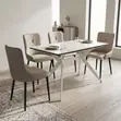 Modern 4 Seater Dining Set - White - 4