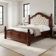 King Size Mahogany Padded Bed - Home Palace Kenya - 4