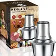 Sokany 3L Food Chopper (Stainless Steel Bowl) - 2