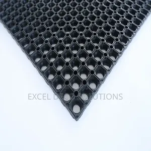 Black Hollow Drainage Floor Mat 150x100cm