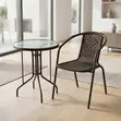 Kiti cha Plastiki cha Dining - Nyeusi, Kinachoweza Kuwekwa Juu - 3