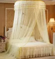 Round Mosquito Net - White, Purple, Cream, Pink - 2