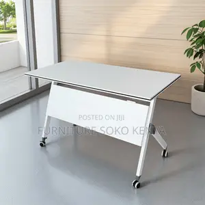 White 1200mm Foldable Training Table | Home Office Desk