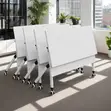 White 1200mm Foldable Training Table | Home Office Desk - 4