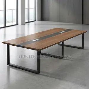 2.4m Executive Brown Boardroom Table | Modern