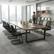 2.4m Executive Brown Boardroom Table | Modern - 2