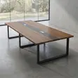 2.4m Executive Brown Boardroom Table | Modern - 3