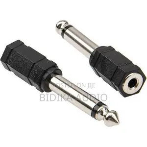 6.35mm Kiume Mono kwa 3.5mm Kike Jack Converter Adapter