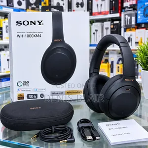 Sony WH-1000XM4 Headphones za Wireless (Nyeusi)