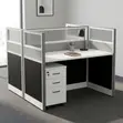 Ofisi ya Kazi ya Modula na Pedestal - Kahawia - 1
