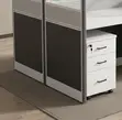 Ofisi ya Kazi ya Modula na Pedestal - Kahawia - 2