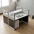 Ofisi ya Kazi ya Modula na Pedestal - Kahawia - 4