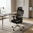 High Back Office Working Chair - Black - 5