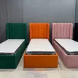 Modern 4x6 Upholstered Beds with 8-inch Mattress - 1