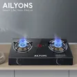 Ailyons Glass Top 2 Burner Gas Cooker - 1