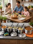 Tornado Cookware Set 14PCS Stainless Steel Silver - 2