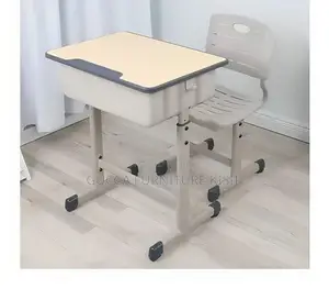 Set ya Dawati na Kiti cha Ergonomic Kinachoweza Kurekebishwa kwa Wanafunzi