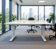 Modular Single Seater Standing Desk - Nyeupe - 5