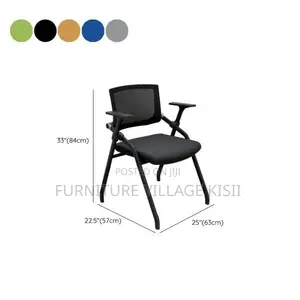 Foldable Office Study Mesh Chair - Black