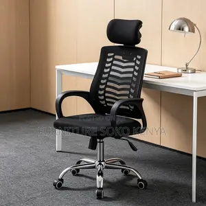 High Reclining Fabric Ergonomic Office Chair with Headrest