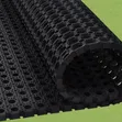 Black Hollow Drainage Mat for Commercial Laundry - 1