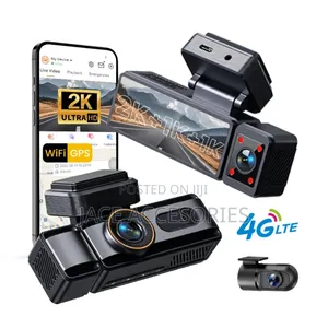 3-Channel 4G LTE Dash Cam 2K Front Camera