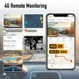 4-Channel 4G Dashcam yenye Mwonekano wa 360 na Ufuatiliaji wa Parking wa Saa 24 - 4