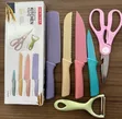 Macaroon Colourful Six-Piece Kitchen Knife Set - 2